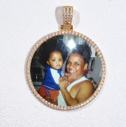 MEDIUM 3D CIRCLE CUSTOM PICTURE PENDANT