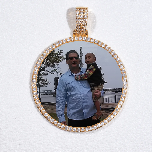 MEDIUM 3D CIRCLE CUSTOM PICTURE PENDANT