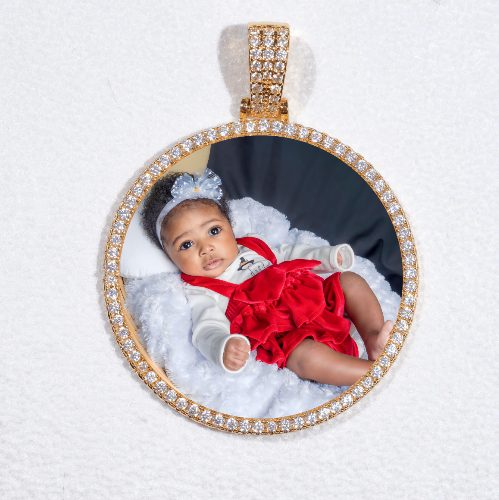 MEDIUM 3D CIRCLE CUSTOM PICTURE PENDANT