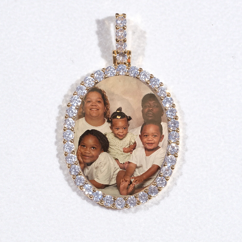 3D Oval Custom Picture Pendant