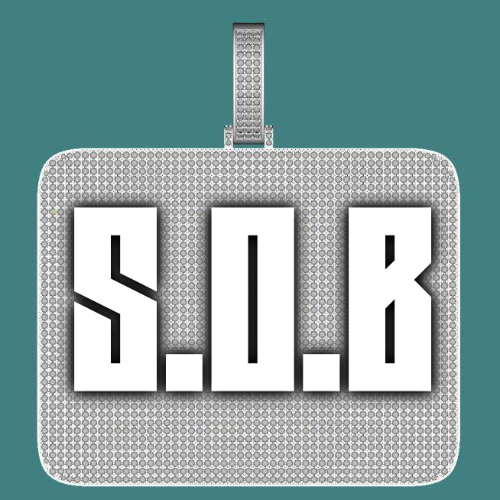 CUSTOM LETTER NECKLACE 3D BIG SQUARE