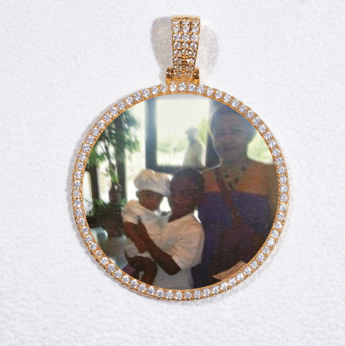 MEDIUM 3D CIRCLE CUSTOM PICTURE PENDANT