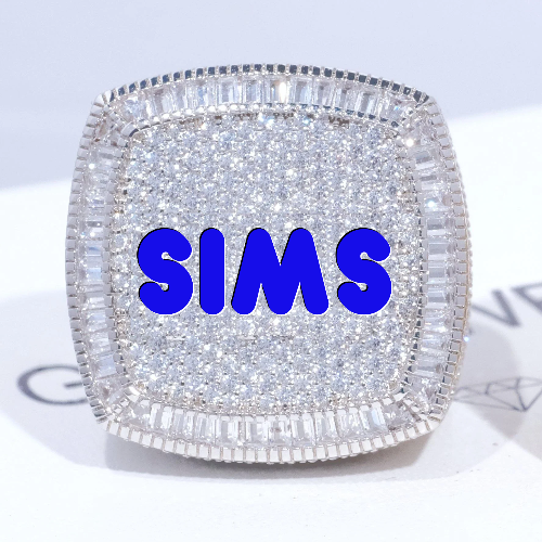 CUSTOM LETTER 3D ICED RING