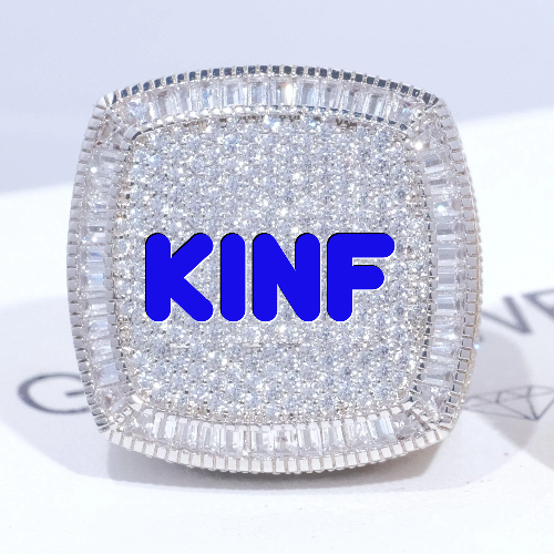 CUSTOM LETTER 3D ICED RING