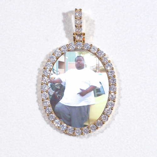 3D Oval Custom Picture Pendant
