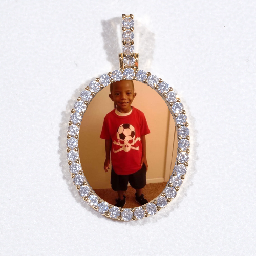 3D Oval Custom Picture Pendant