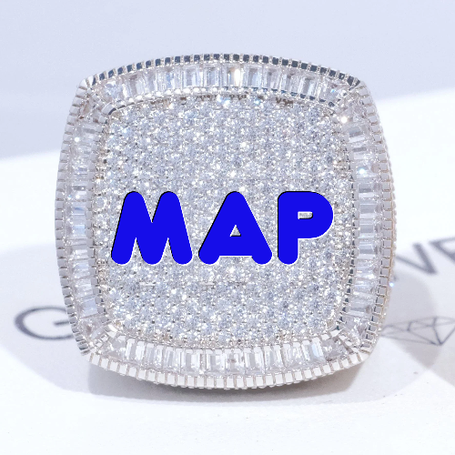 CUSTOM LETTER 3D ICED RING