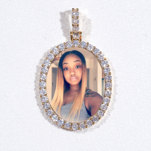 3D Oval Custom Picture Pendant