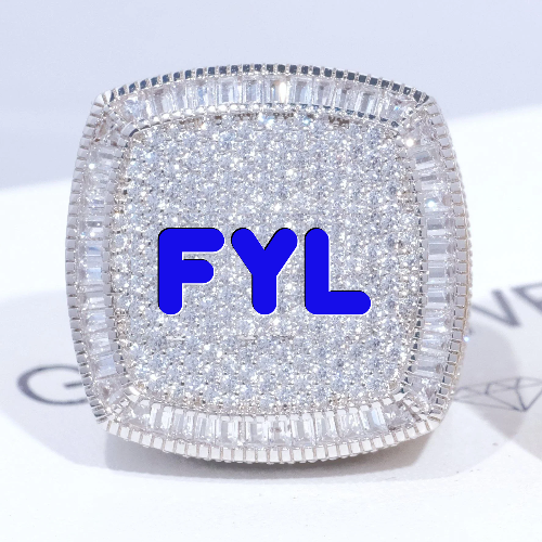 CUSTOM LETTER 3D ICED RING