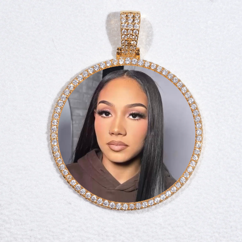 MEDIUM 3D CIRCLE CUSTOM PICTURE PENDANT