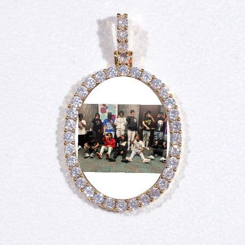 3D Oval Custom Picture Pendant