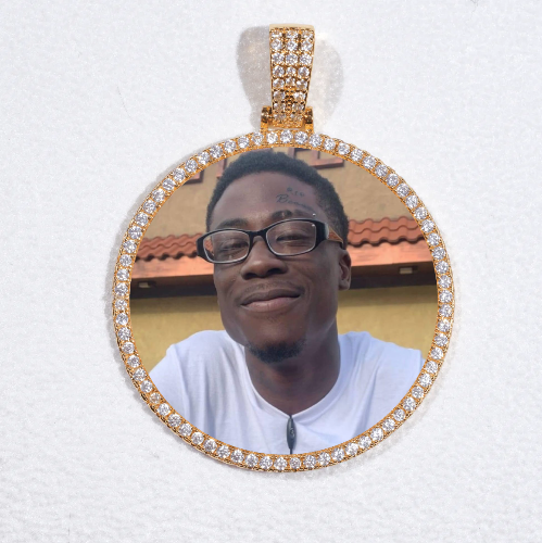 MEDIUM 3D CIRCLE CUSTOM PICTURE PENDANT