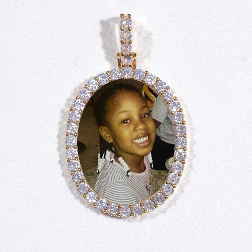 3D Oval Custom Picture Pendant