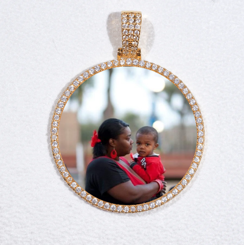 MEDIUM 3D CIRCLE CUSTOM PICTURE PENDANT