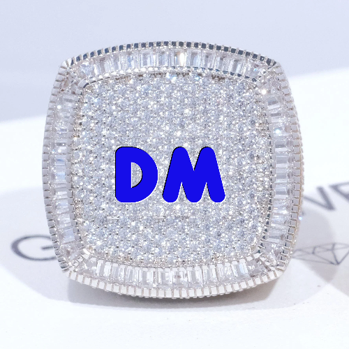 CUSTOM LETTER 3D ICED RING