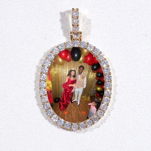 3D Oval Custom Picture Pendant