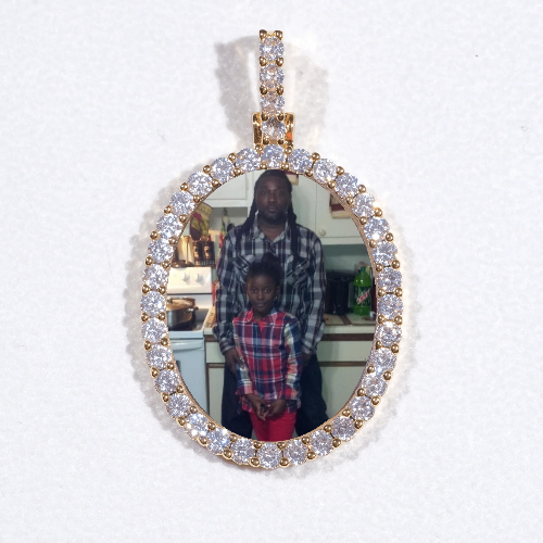 3D Oval Custom Picture Pendant