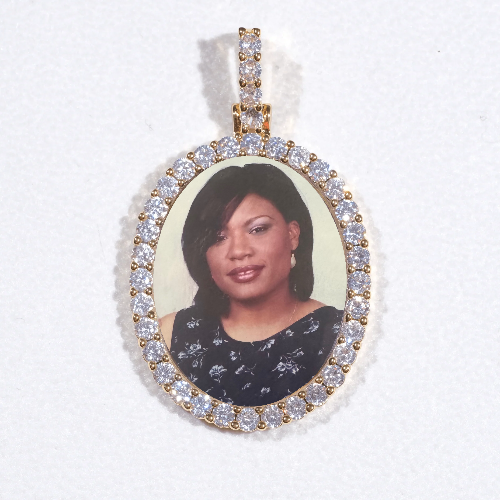 3D Oval Custom Picture Pendant