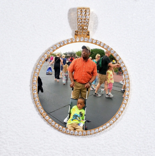 MEDIUM 3D CIRCLE CUSTOM PICTURE PENDANT