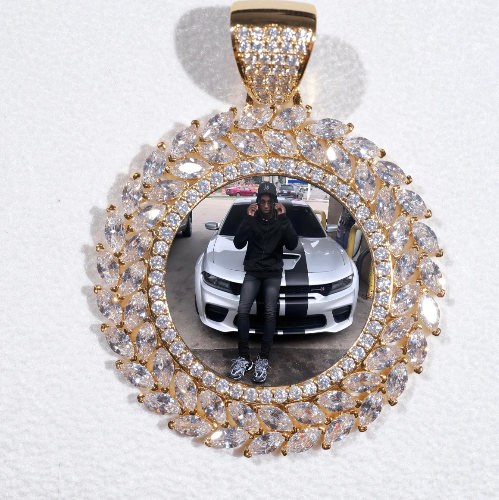 Large 3D Wheat Ear Custom Picture Pendant