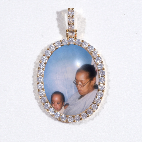 3D Oval Custom Picture Pendant