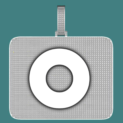 CUSTOM LETTER NECKLACE 3D BIG SQUARE
