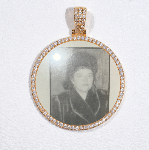 MEDIUM 3D CIRCLE CUSTOM PICTURE PENDANT
