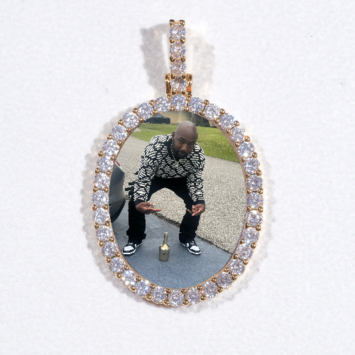 3D Oval Custom Picture Pendant