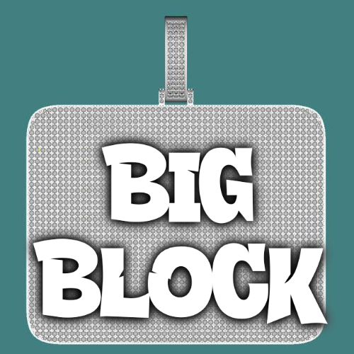 CUSTOM LETTER NECKLACE 3D BIG SQUARE
