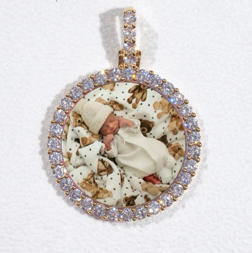 3D CIRCLE CUSTOM PICTURE PENDANT SMALL SIZE