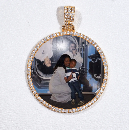 MEDIUM 3D CIRCLE CUSTOM PICTURE PENDANT