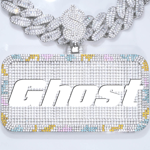 CUSTOM LETTER NECKLACE 3D COLORFUL SQUARE