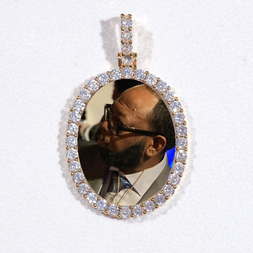 3D Oval Custom Picture Pendant