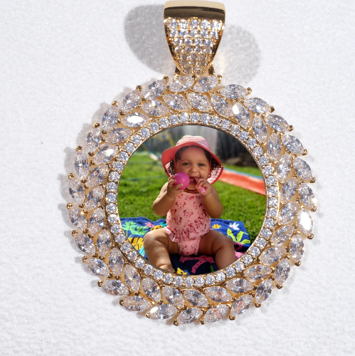 Large 3D Wheat Ear Custom Picture Pendant