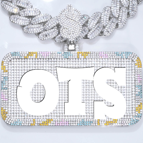 CUSTOM LETTER NECKLACE 3D COLORFUL SQUARE