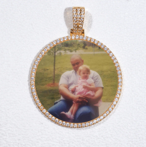 MEDIUM 3D CIRCLE CUSTOM PICTURE PENDANT