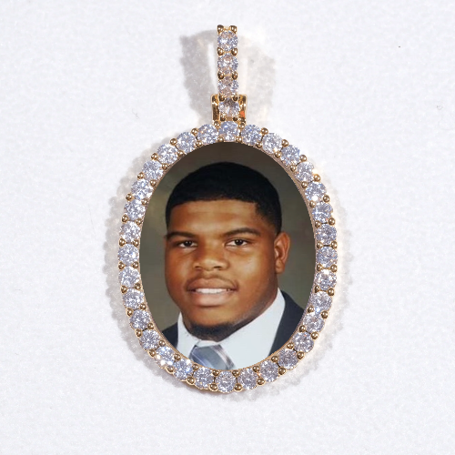 3D Oval Custom Picture Pendant