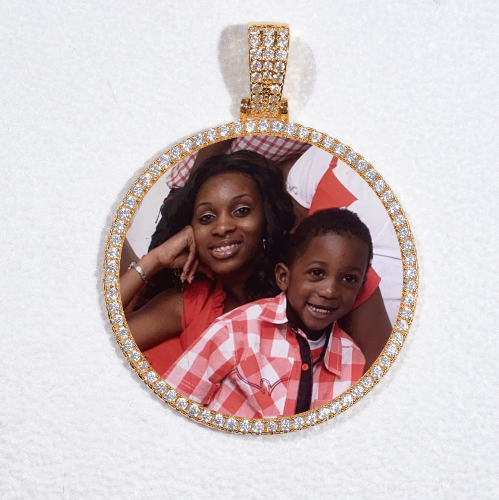 MEDIUM 3D CIRCLE CUSTOM PICTURE PENDANT