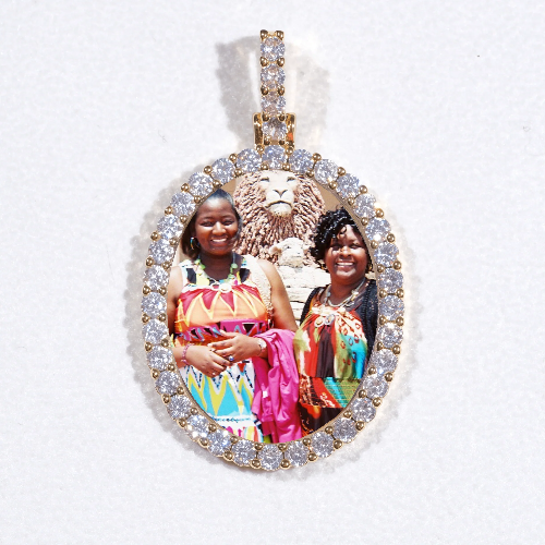 3D Oval Custom Picture Pendant