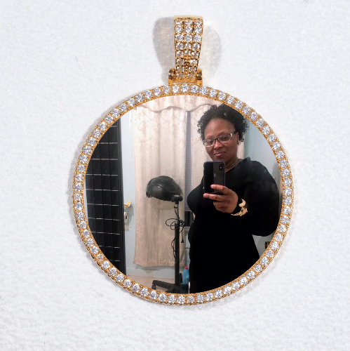 MEDIUM 3D CIRCLE CUSTOM PICTURE PENDANT