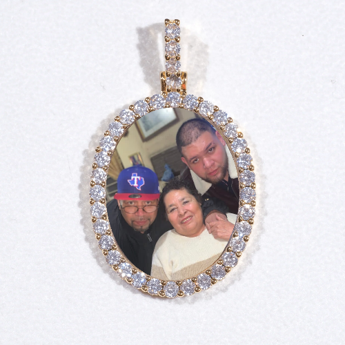 3D Oval Custom Picture Pendant