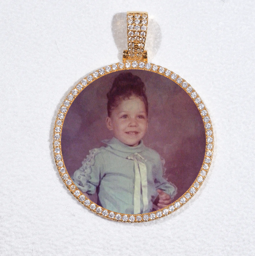 MEDIUM 3D CIRCLE CUSTOM PICTURE PENDANT