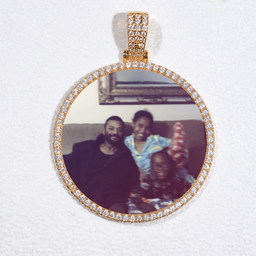 MEDIUM 3D CIRCLE CUSTOM PICTURE PENDANT