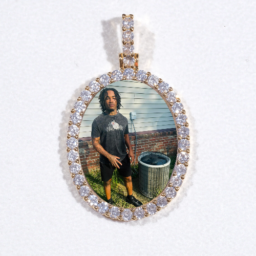 3D Oval Custom Picture Pendant