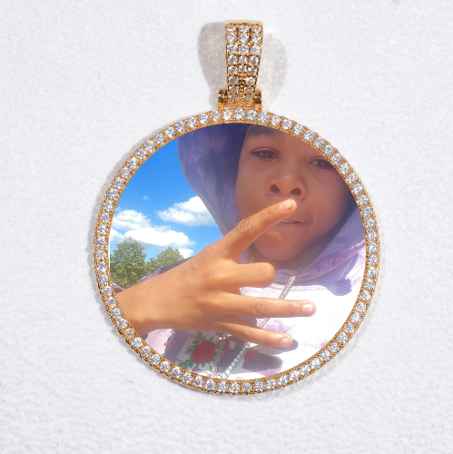 MEDIUM 3D CIRCLE CUSTOM PICTURE PENDANT