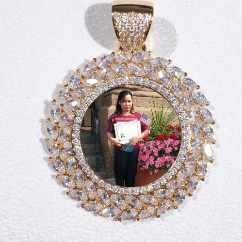 Large 3D Wheat Ear Custom Picture Pendant