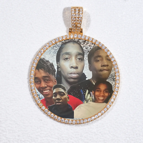 MEDIUM 3D CIRCLE CUSTOM PICTURE PENDANT