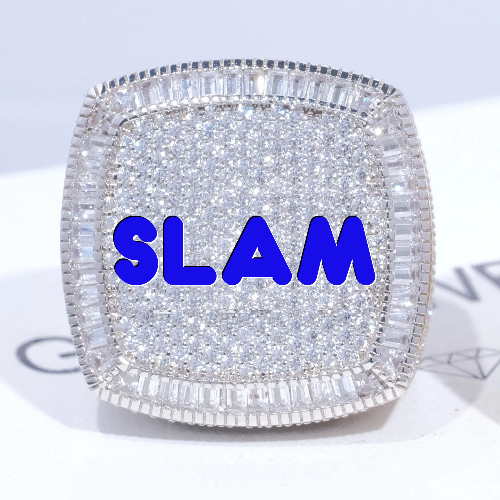 CUSTOM LETTER 3D ICED RING