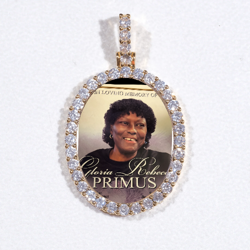 3D Oval Custom Picture Pendant