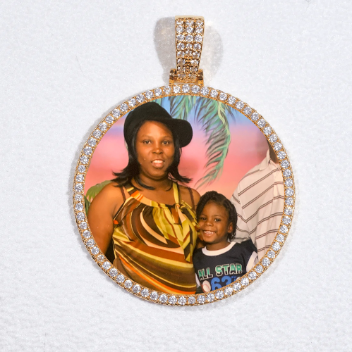 MEDIUM 3D CIRCLE CUSTOM PICTURE PENDANT